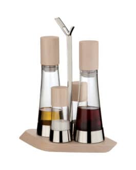 סט מלח פלפל שמן ויניגרט TRATTORIA