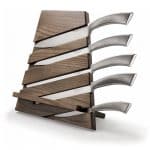 סט סכינים ERGO מעמד עץ