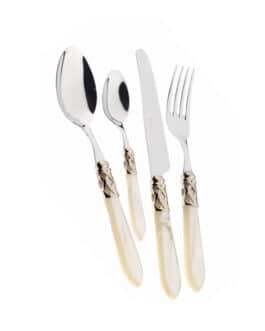 מערכת סכו״ם ALADDIN שנהב + טבעת זהב