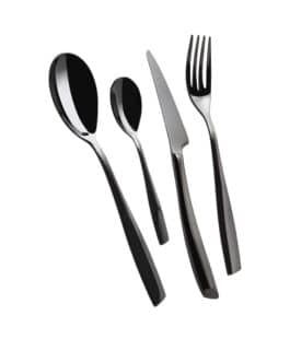 מערכת סכו"ם RIVIERA שחור מבריק