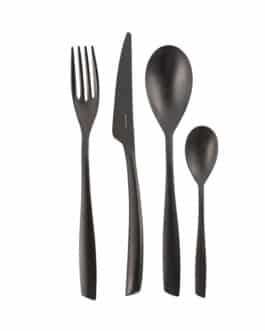 מערכת סכו"ם RIVIERA שחור מט