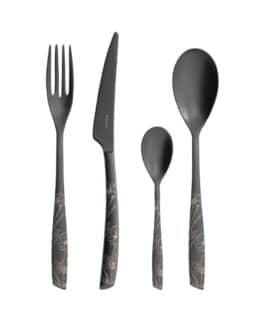 LADY RIVIERA מערכת סכו"ם שחור מט